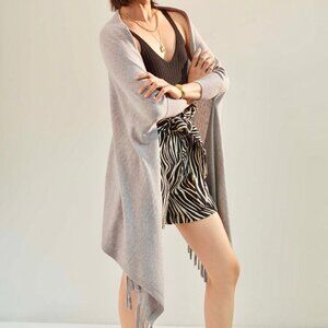 ANTHROPOLOGIE FRINGED SCARF SHRUG WRAP